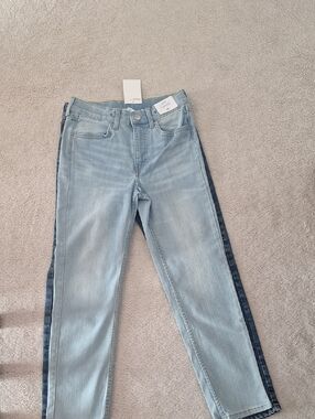 H&M Set Of Two - Light Blue Straight-Leg Jeans & Dark Blue Side Stripe